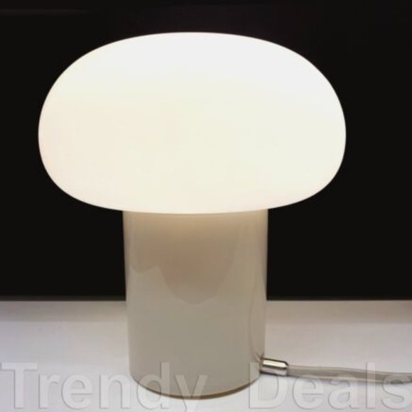 IKEA Accents Ikea Dejsa Table Lamp Beigeopal Glass Mushroom 1